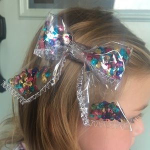 Toddler/infant/baby Shaker Sequin Bows